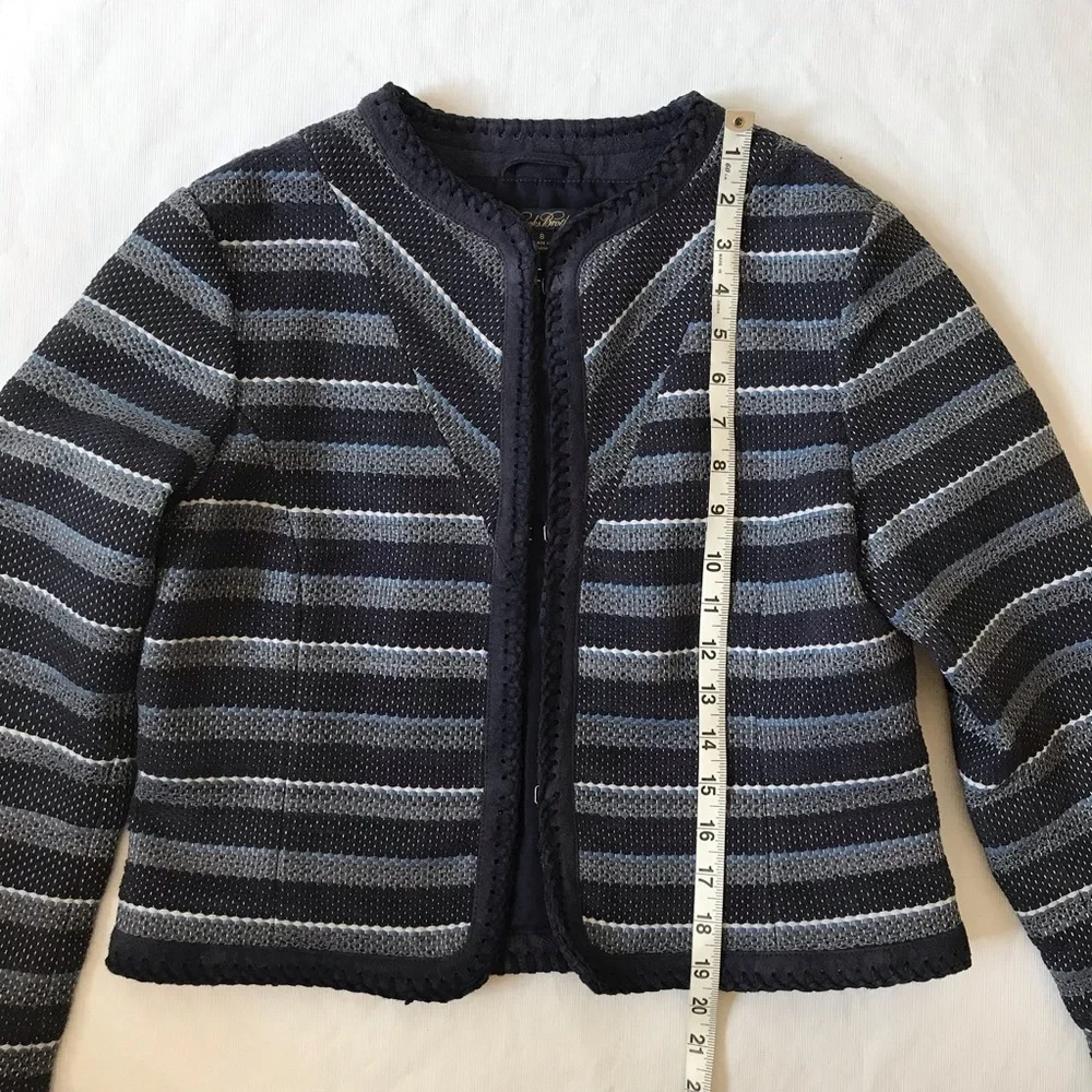 Brooks Brothers Navy Leather Blazer